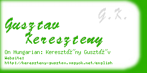 gusztav kereszteny business card